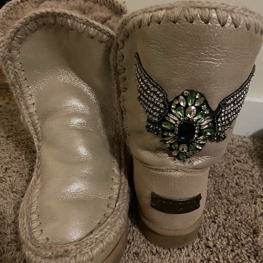 Mou Eskimo Eagle Patch Booties